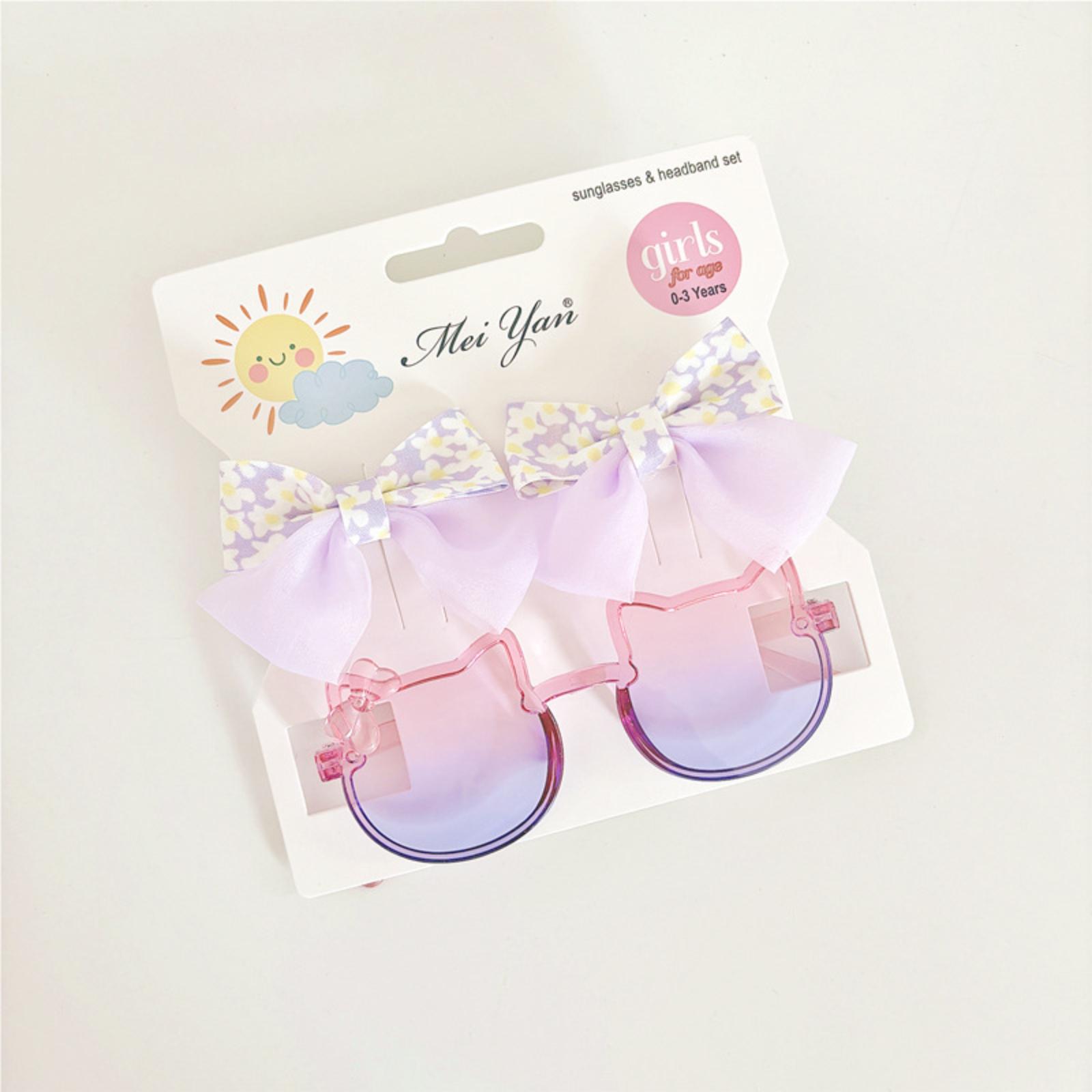 Набор детских солнцезащитных очков и заколок для волос One Size