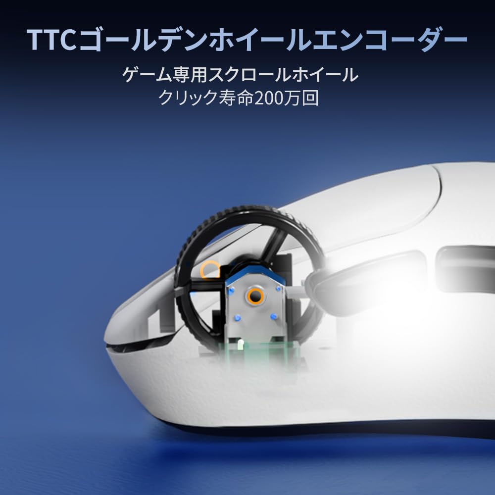 Mouse de gaming DELUX M500PRO, sondaj 8000Hz pentru dispozitive mici, senzor PAW3395 în 3 moduri, durată de viață a clicurilor de 100 de milioane, bază de încărcare magnetică inclusă, fără fir, 60,5 g