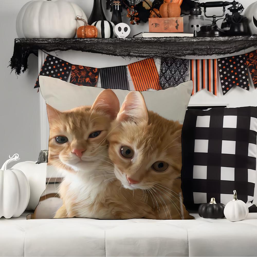 Cute Animal Cat Pillow Case Office Cushions Suitable For Sofa Car Bedroom Decorative Cushion Cover