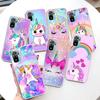 Pink Unicorn Rainbow Coque Phone Case For Xiaomi Redmi Note 13 14 12S 12 11S 11T 11E Pro Plus 11 10 10S 4G 5G 14Pro Soft Silicon