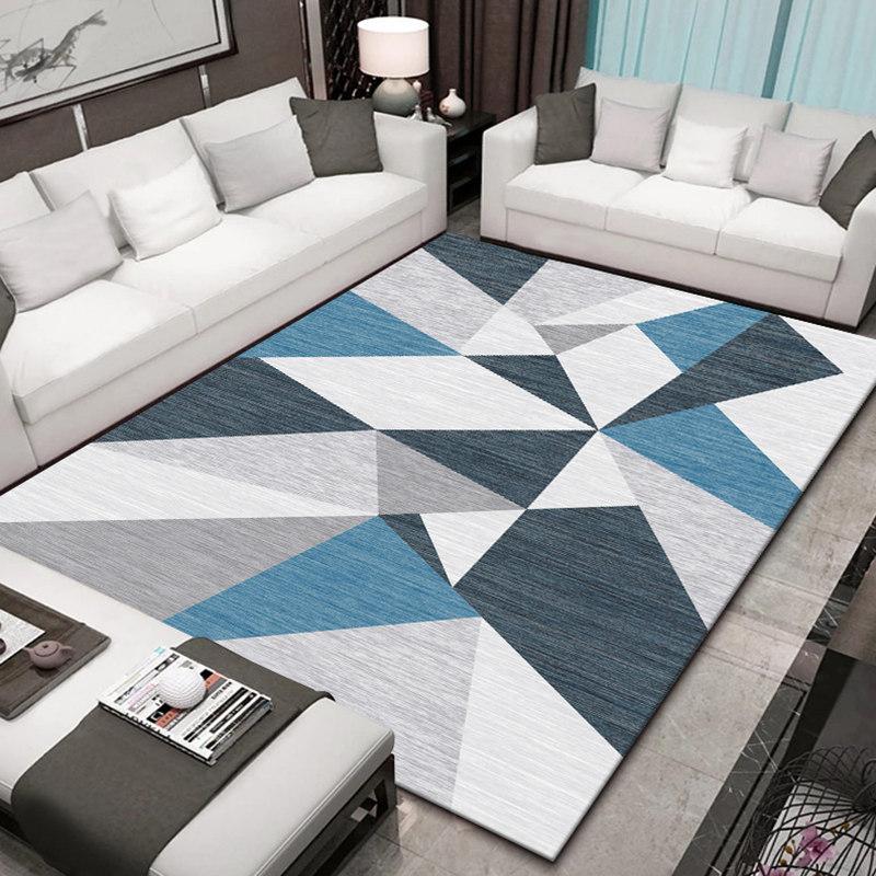 Nordic Modern Living Room Carpet Geometric Pattern Sofa Coffee Table Mat Bedside Carpet Bedroom Carpet