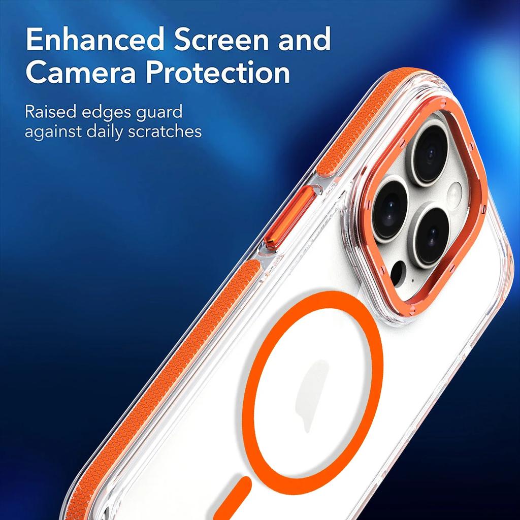 Luxuriöse Magsafe Kabellose Lade Stoßfeste Transparente Handyhülle Für iPhone 15 14 13 12 Pro Max 14 15 Plus Magnetische Transparente Hülle
