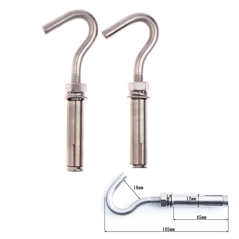 2 Stück M6 M8 M10 M12 304 Edelstahl Expansionshaken Betonwandankerbolzen Becher Geschlossen Federöffnung Hülse Befestigungselement