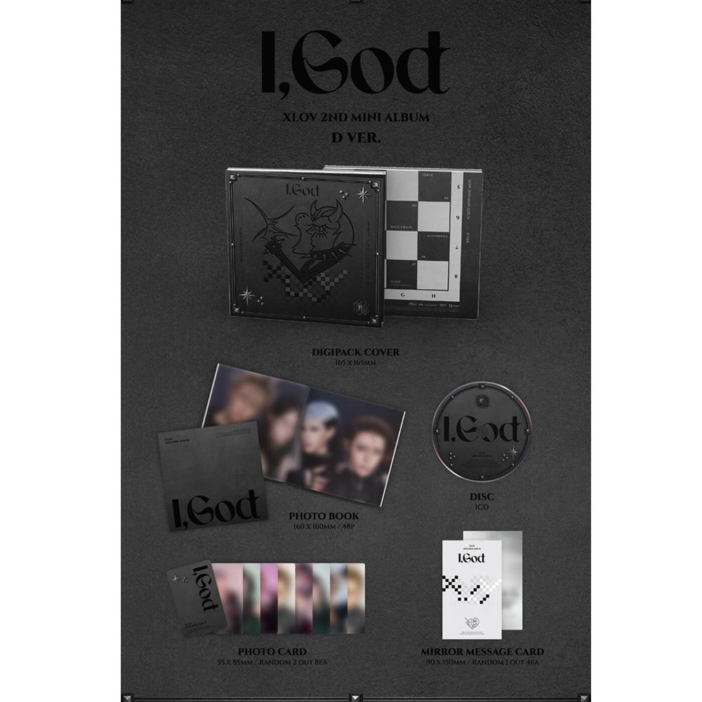 [Pre-Order] XLOV I,God D Version Kpop Album CD Photocard Official