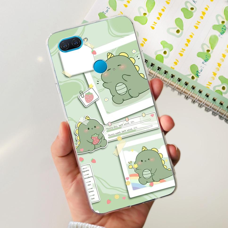 Case For Oppo A12 6.22" Cute Cartoon Dinosaur TPU Soft Silicone Clear Cover For Oppo A12 A 12 CPH2083 Phone Case Funda Bumper