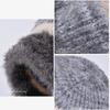1PC Plush Warmth High Stretch Elegant Knitted Versatile Pile Hat Lightweight Color Block Slouchy Hats Brimless Fashion Multi-Color