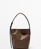 Massimo Dutti Napa Leather Mini Bucket Bag
