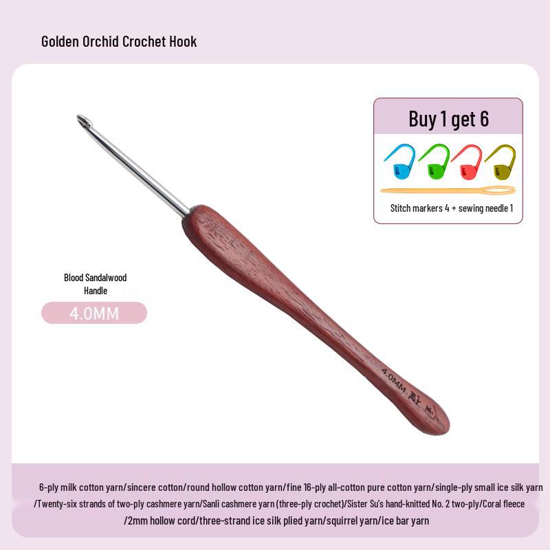 Soft Grip Resin Crochet Hook with Hand-Polished Stainless Steel Needle for Doll and Wool Knitting