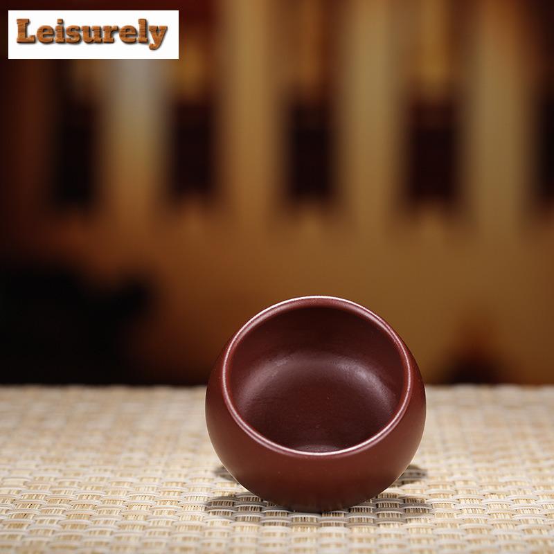 2pc/lot Yixing Boutique Purple Clay Teacup Raw Ore Zhu Mud Handmade Tea Bowl Master Tea Cup Customized Tea Set Accessories 50ml