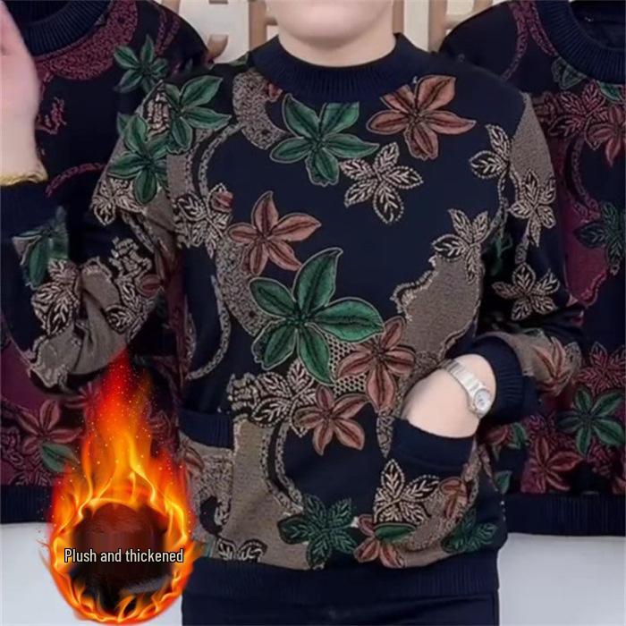 

Super Plush Thickened Winter Warm Shirt for Middle-Aged and Elderly Women 2XL зелений