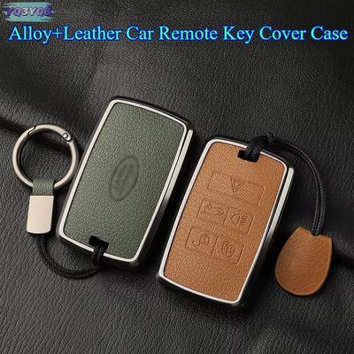 Pour 2025 Land Rover Range Rover Sport Evoque Freelander Protection Accessoires Sans Clé Alliage+Cuir Étui de Protection pour Clé de Voiture à Distance