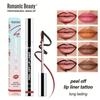 Delineador de Labios Peel-Off Brillo de Labios Mate Impermeable Larga Duración Sin Transferencia Bálsamo Labial Hidratante Pintalabios para Labios Voluminosos