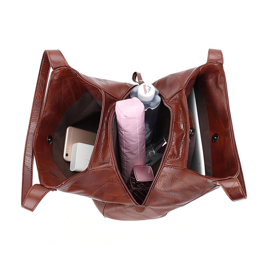 Borsa a Spalla Tote in Morbida Pelle Retrò Donna Euro-Americana CLE