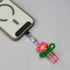 Adorable Handwoven Flower Keychain Mini Potted Vase Plant Charm Pendant for Girls Bag Accessory