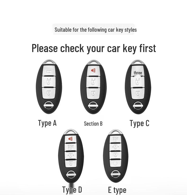 Pinke Schlüsselhülle für Nissan Patrol Y62 5-Tasten Smart-Schlüssel (2018-2019)