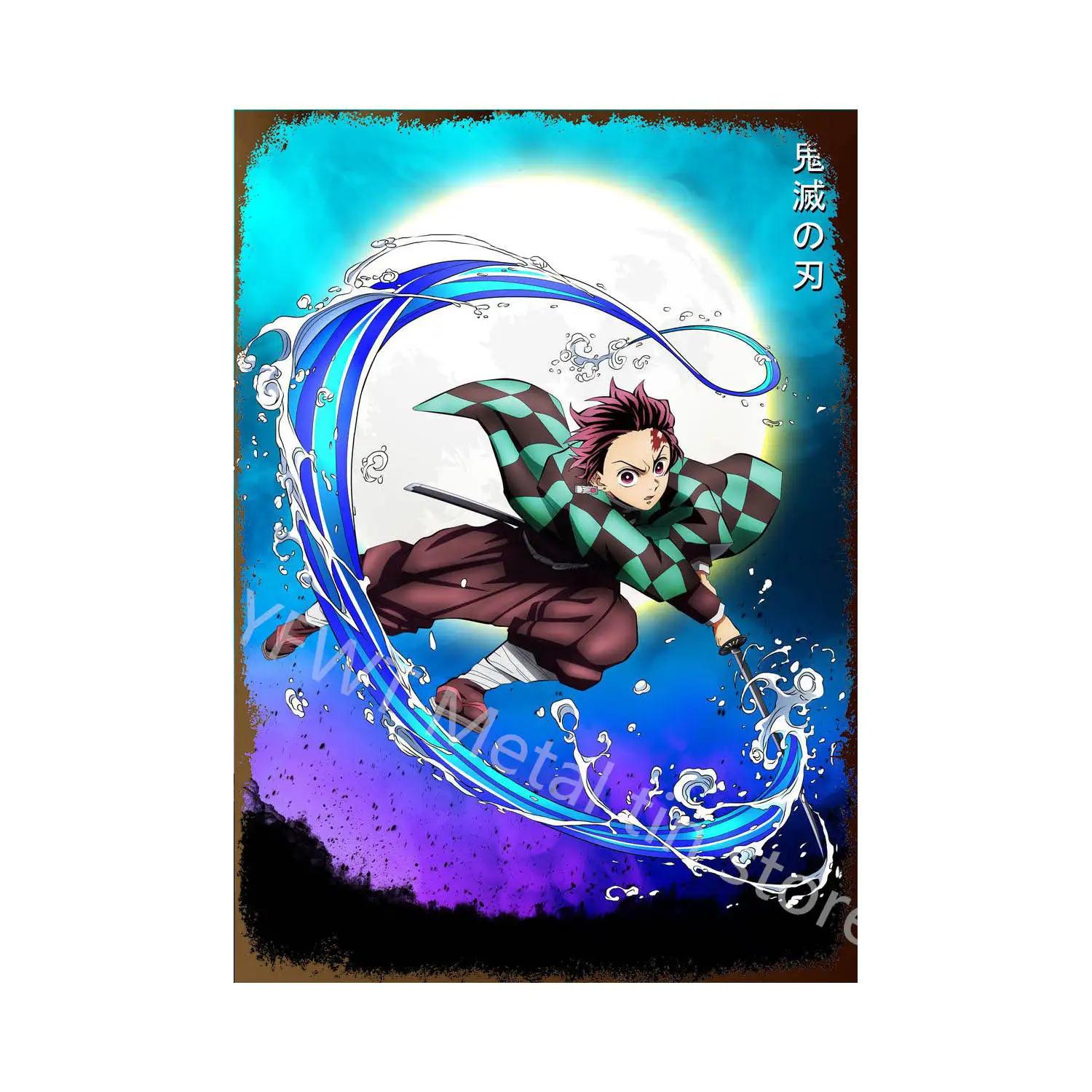 

Клинок, рассекающий демонов, Жестяная табличка Винтажный Аниме Металлический постер Красочное настенное искусство Железная табличка Ретро Домашнее украшение для бара Кафе Гостиной 20x30cm