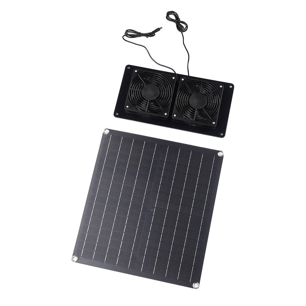 20W 18V Solar Panel Exhaust Fan Photovoltaic Vent Fan for Shed Chicken Coop Dog House Greenhouse