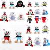 Premium 2 Pieces Set Of 10 Inch Cuphead And Mugman Plush Toys With Cozy Mecup And Brocup Designs