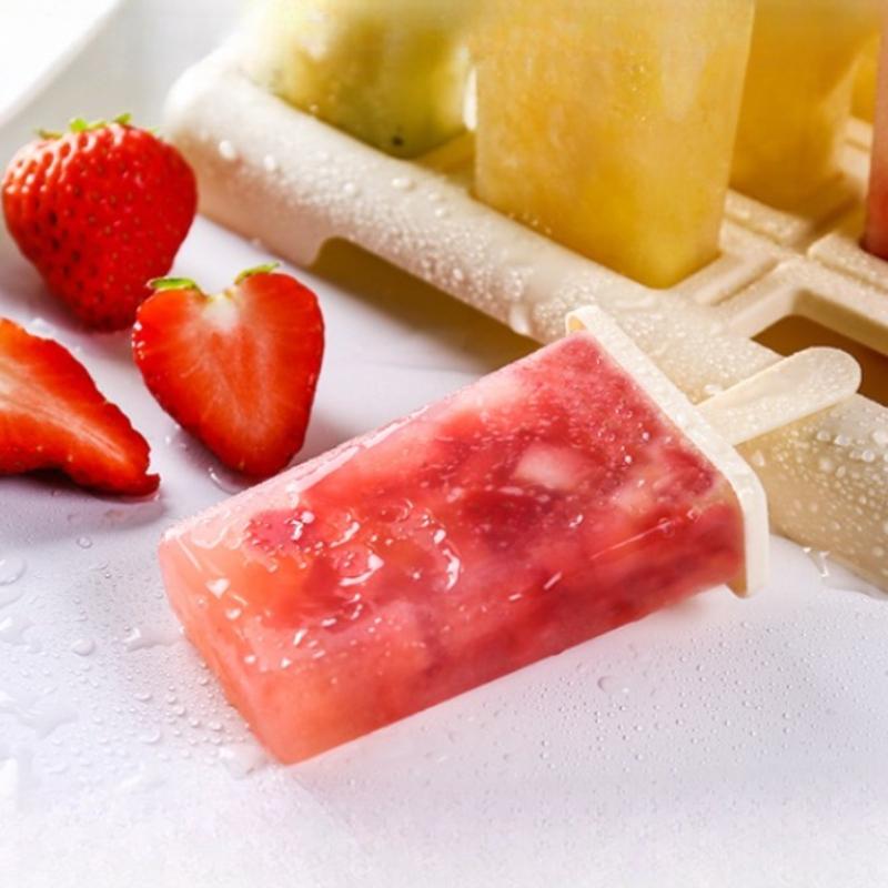 Ice Cream Popsicle Mold DIY Ice Cream Machine Homemade Ice Box with Plastic Stick Ice-lolly Mold Ice Cube Tray Kitchen Gadgets