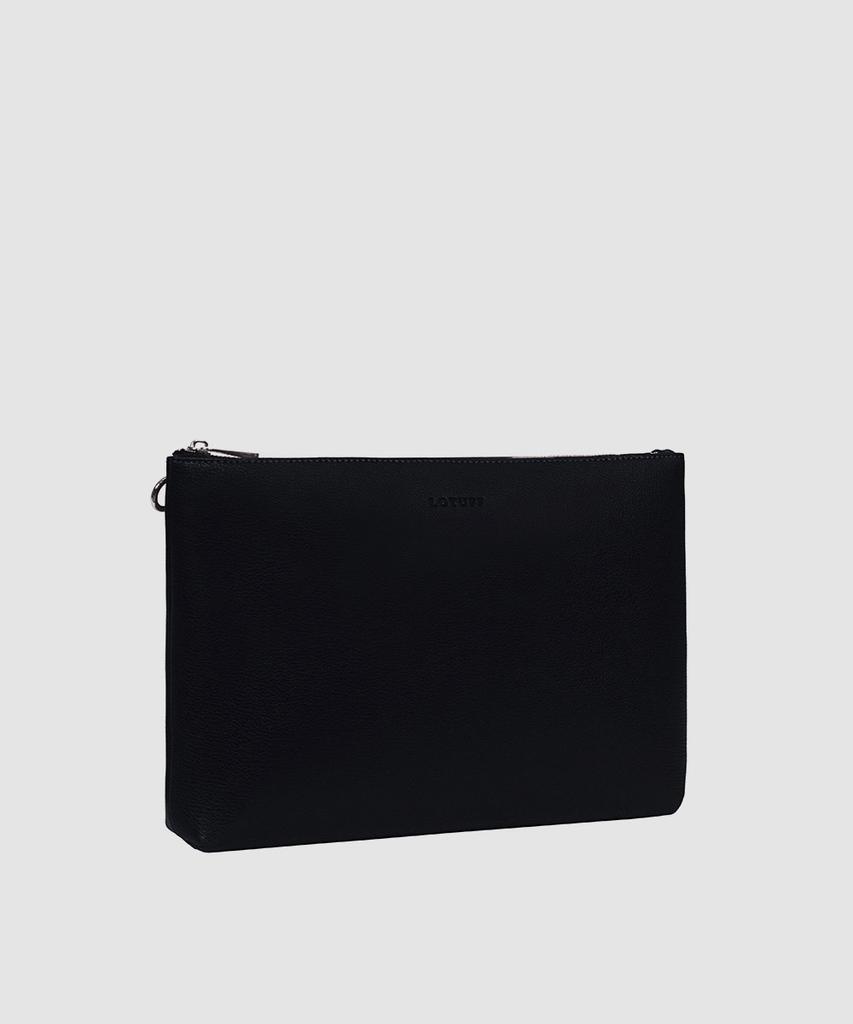 Lotuff Men'S Leather Clutch Bag Lo-6403-M Bk Black