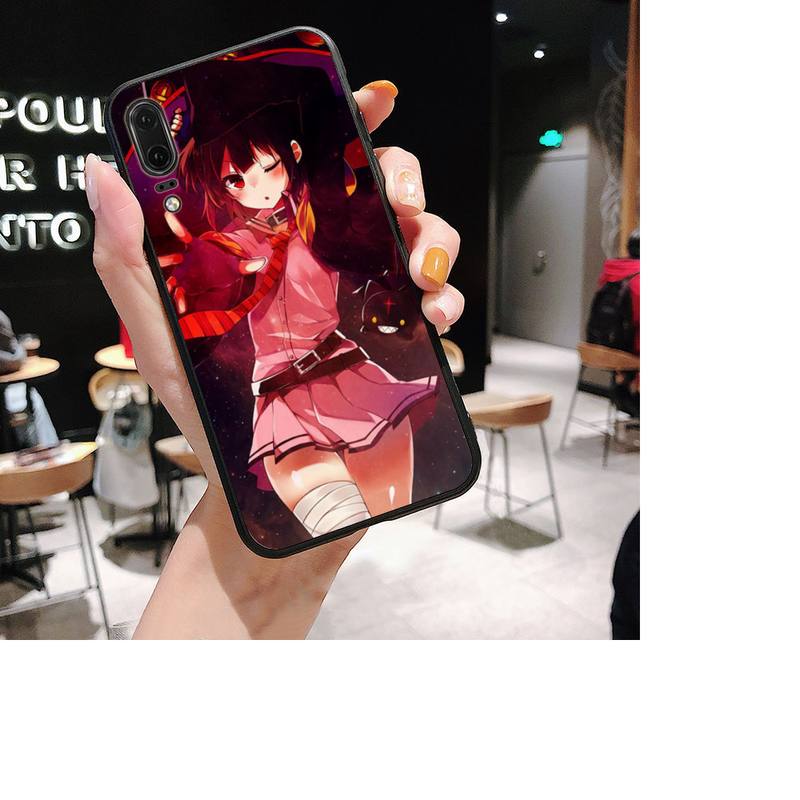 Japan Anime Konosuba Megumin Telefonkasten für Huawei P30 plus P8 lite P9 lite Zurück Coque für Psmart P20 pro P10 lite