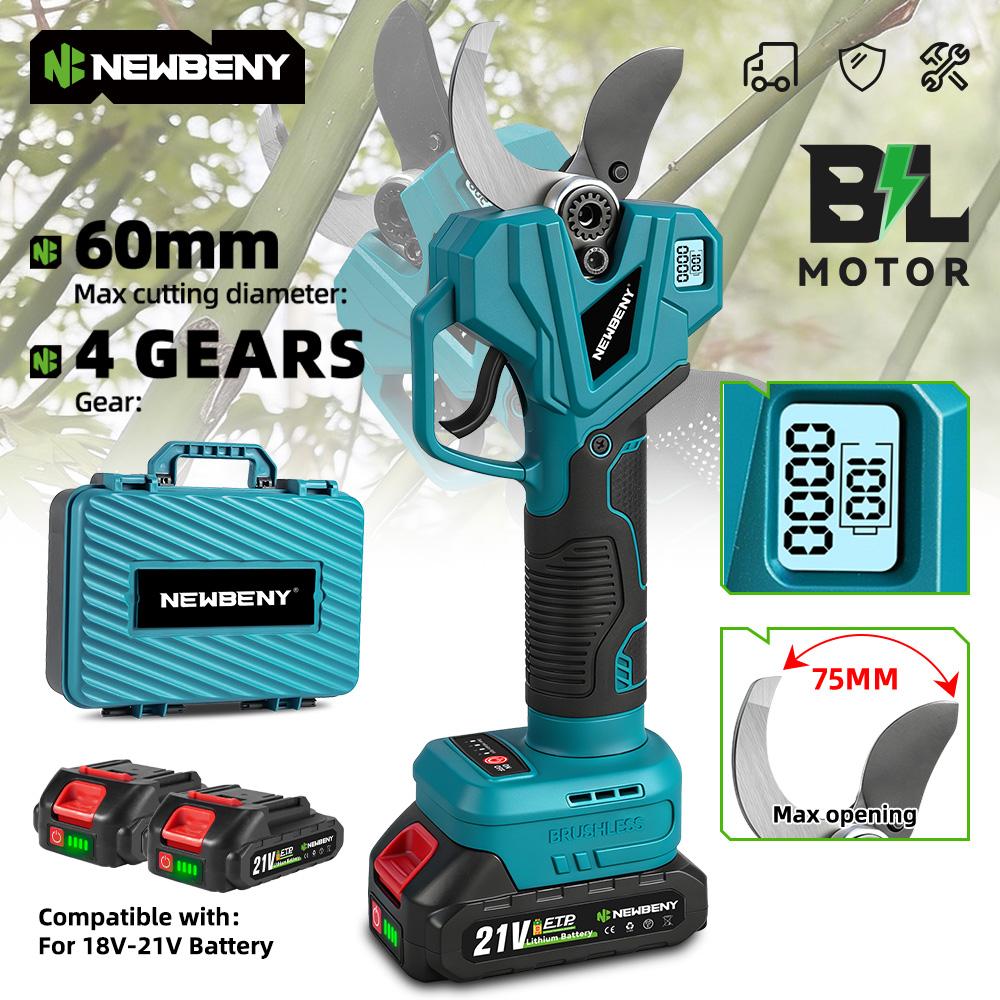 Newbeny 4 Gänge Bürstenlos 75mm Elektrische Astschere Obstbaum Bonsai Akku-Scheren Gartengeräte Für Makita Akku