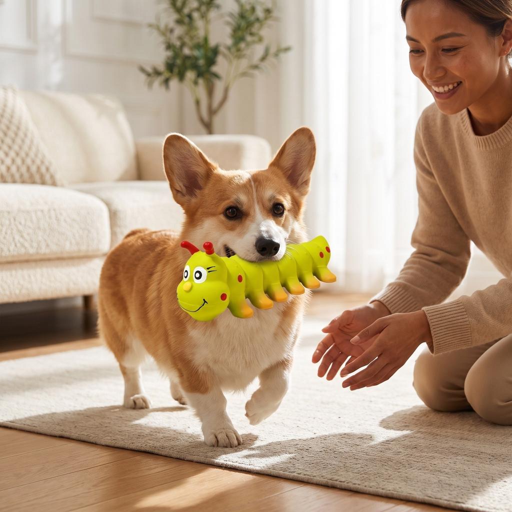 Quietschendes Haustierspielzeug, langsames, interaktives Spielzeug gegen Stress für Hunde und Katzen