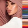 New Jersey Womens Muslim Ramadan Fashion Modal Cotton Jersey Hijab Womens High Quality Solid Color Soft Hijab Long African Scarf