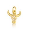 Trendy Brass Cubic Zirconia Life Tree Crown Charm Women Fish Paw Cow Pendant DIY Jewelry Bracelet Earring