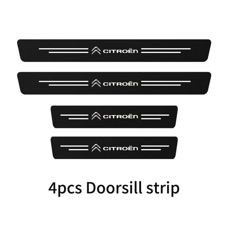 

Carbon Fiber Car Door Sill Protective Stickers Films For Citroen C3 C4 C5 C1 C2 Berlingo Celysee Xsara Picasso Car Accessories