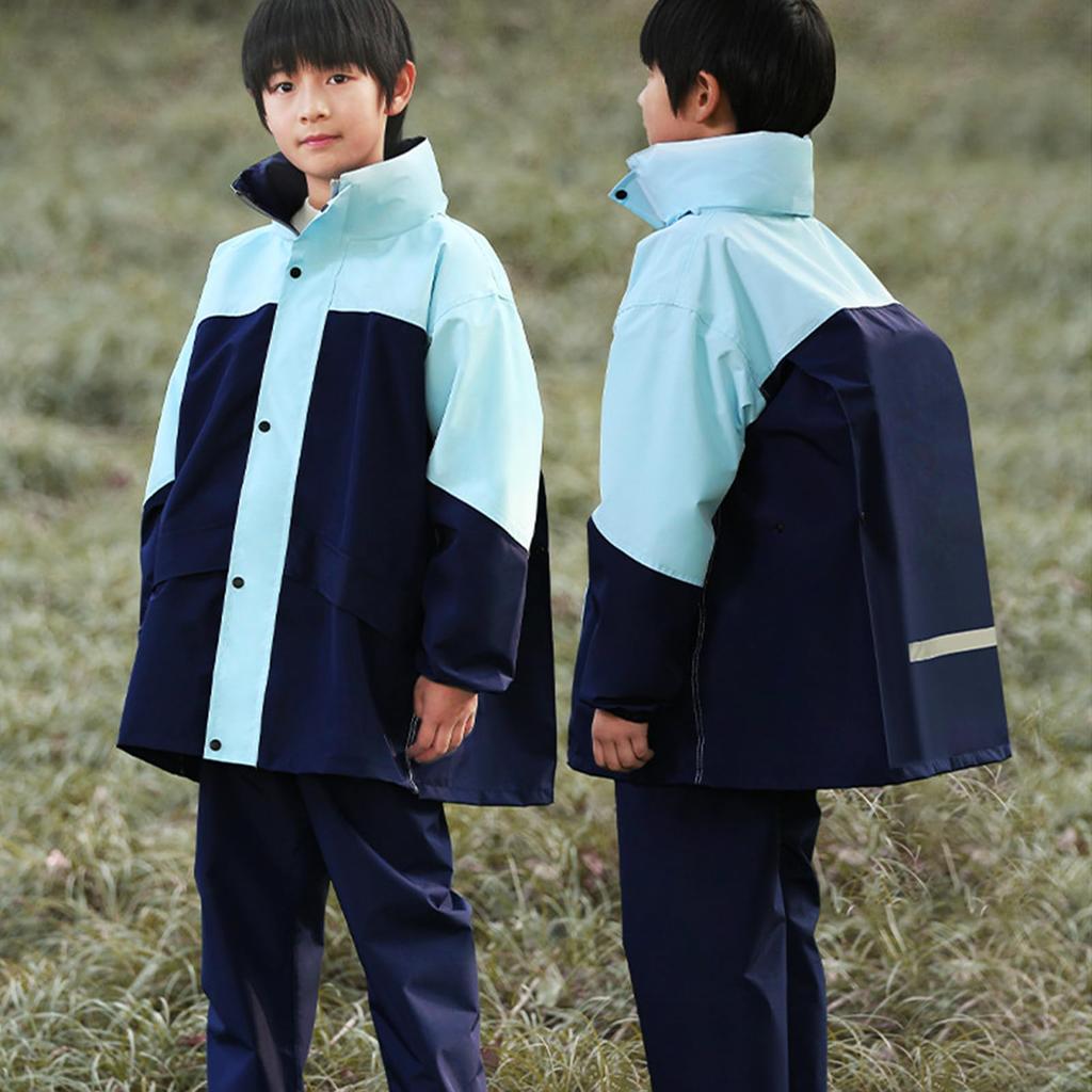 Kids Top and Bottom Rain Compatible with School Kids Super Water Night Junior High School Elementary School School Outdoor Rainy Storage Bag Included