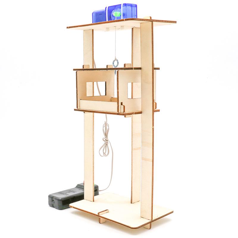 DIY Wire-Controlled Elevator Model - Science and Technology Teaching Aid for Small-Scale Crane Experiments