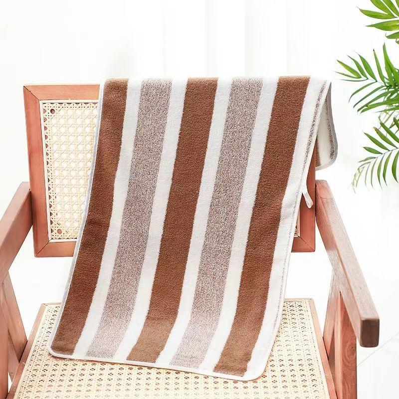 Bath Towel Striped 35x75cm, Soft Quick Dry Absorbent Towels, Bath Sheets for Bathroom
