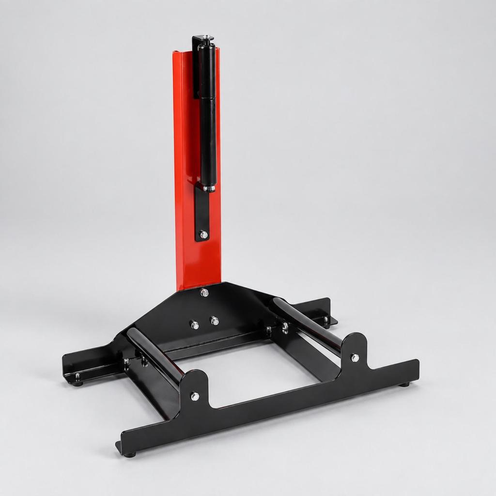 Tire-Cleaning Stand Featuring Rollers Stable