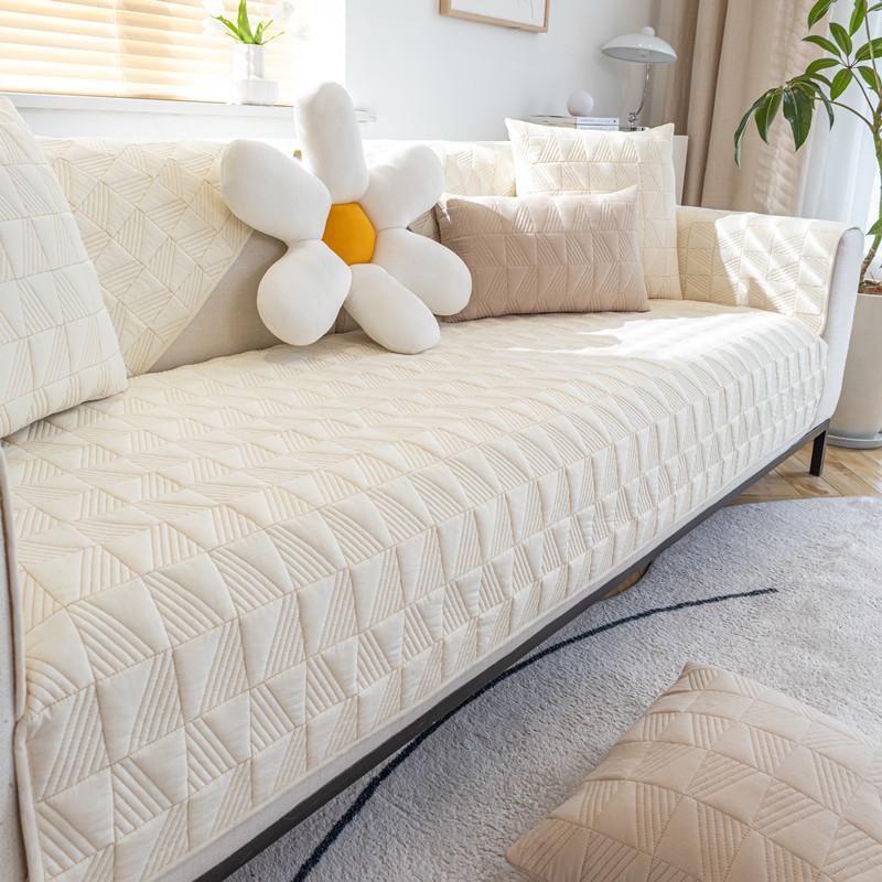 Warm Plush Sofa Cushion Winter Non-slip Couch Cover Living Room L-shaped 4 Seate  Sofa Towel House Decor Pillow Protective Mat