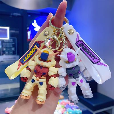 Creative Cartoon Keychain Cool Mecha Warrior Bag Pendant Children's Toy Car Key Chain Doll Machine Gift