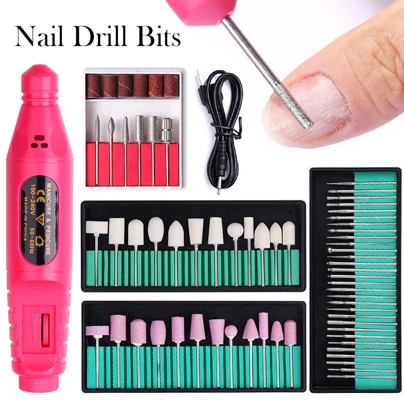 

Mini Electric Nail File Set with 30 Grinding Heads