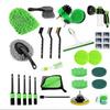 Car Cleaning Kit: 17-Piece Set with Drill Brush, Wheel Brush, Crevice Brush, Sponge, Glove for Interior & Exterior.