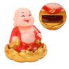 Solar Buddha Statue Solar Nodding Maitreya Car Ornament Decoration Shaking Head Toy for Wealth and Fortune