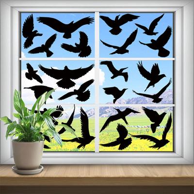 Lot de 9 autocollants de fenêtre faciles à appliquer, réutilisables, pour la protection des oiseaux, exquis, pour la sécurité des oiseaux, pour la maison