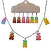 Set Collana e Orecchini Orsetto Colore Caramella - Gioielli Carini e Versatili per Donna
