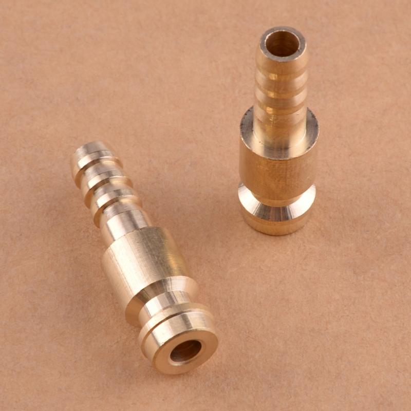 2Pcs 6mm Gold Dia. Gas & Water Male Adapter Quick Connector Replacement Fit for TIG Welding Torch Intake