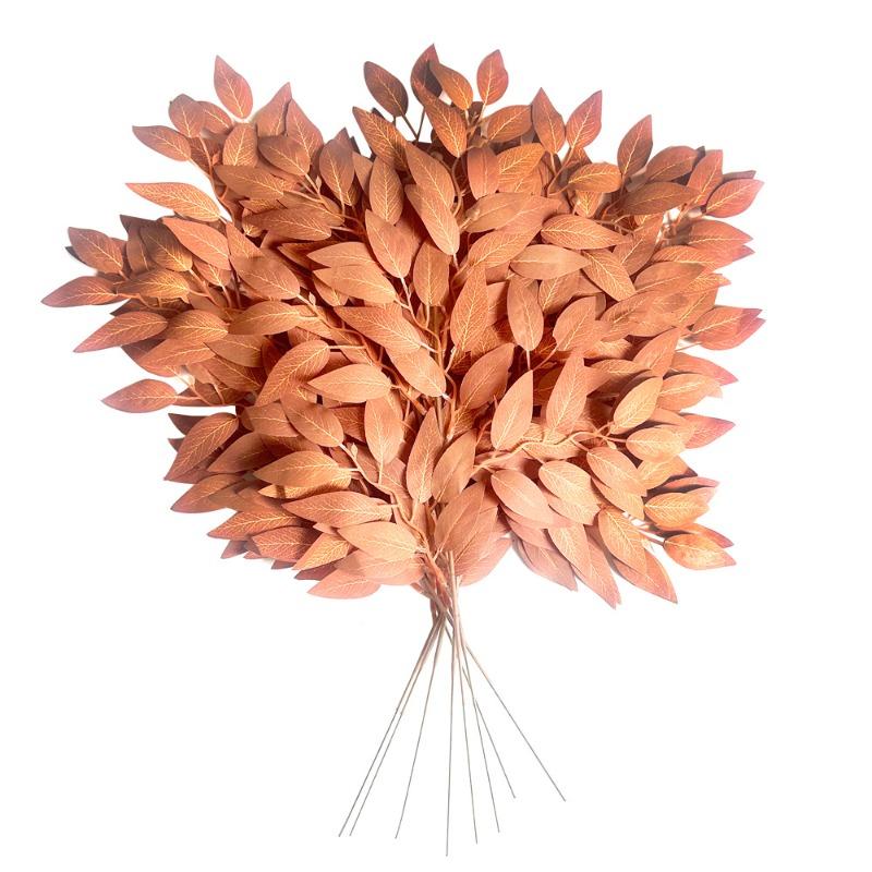 Künstliche Simulationspflanze Herbstfarbene Jujube-Blätter, Einzelne Hochzeits-Home-Blumenarrangement Dekorationsartikel, Shooting-Requisite