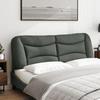 VidaXL Headboard Cushion, Reading Pillow with Zipper, Reading Cushion for Bed Bedroom, Grey 374589