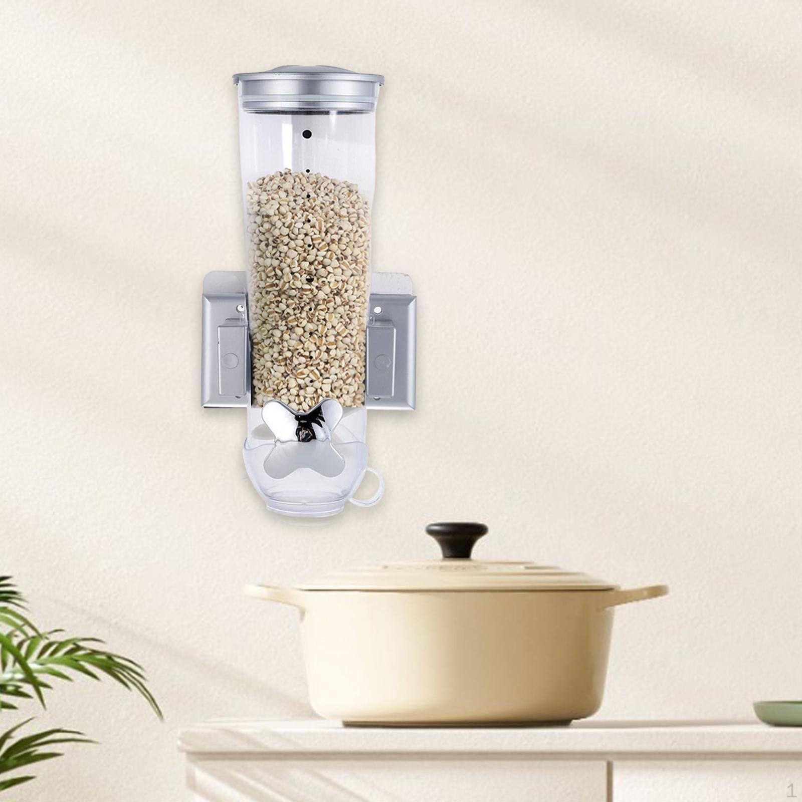 

Ведро-дозатор для хлопьев 1,5 л, герметичный, удобный кухонный контейнер для хранения продуктов, зерно для серебряный