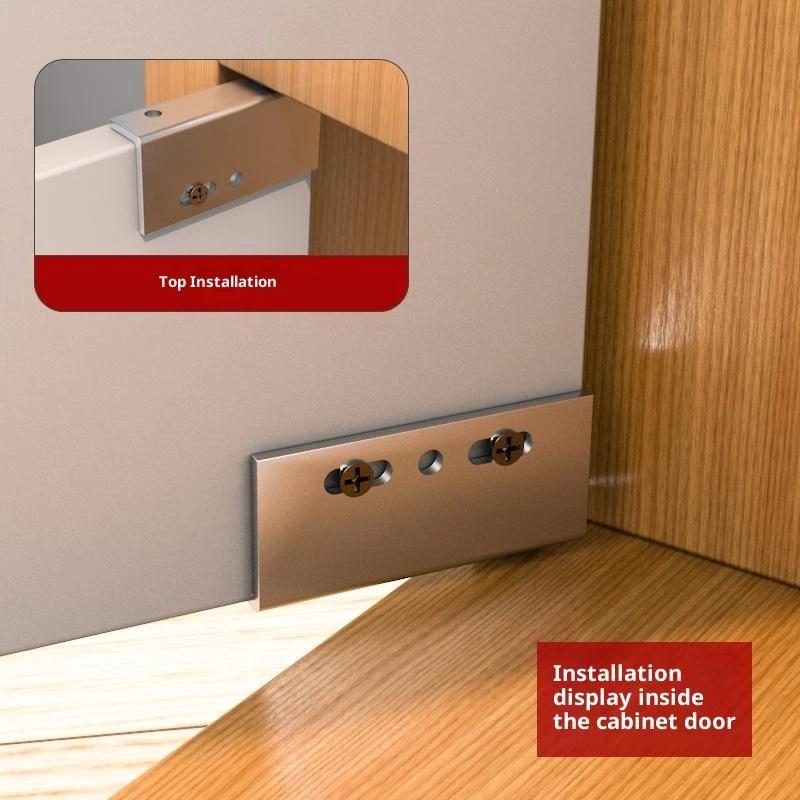 1 Set Easy Installation With No Drilling Needed Stainless Steel Glass Door Hinges Suitable For 5~6Mm Glass Pack Of 2