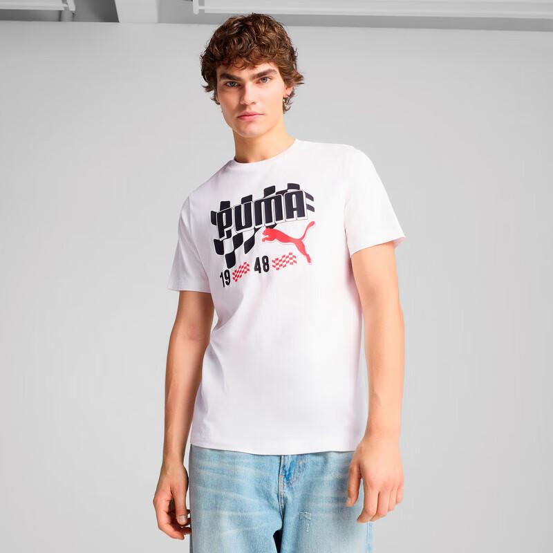 PUMA Men s Moto Flag Graphic Short Sleeve T-Shirt L