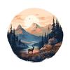 Mountains and Rivers Nature Views Car Sticker Vinyl Decal Waterproof Rear Window Motorcycle Camper Bumper Truck Laptop Decoration SH1221