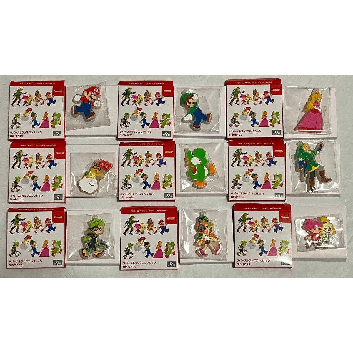 Used Rubber Strap Collection Nintendo 9 types in total Nintendo TOKYO Rubber Strap Nintendo Rubast