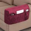 2pcs/set Soft Velvet Sofa Armrest Cover with Pocket Storage Couch Sofa Protector Anti Cat Scratch Handrail Slipcover Towel